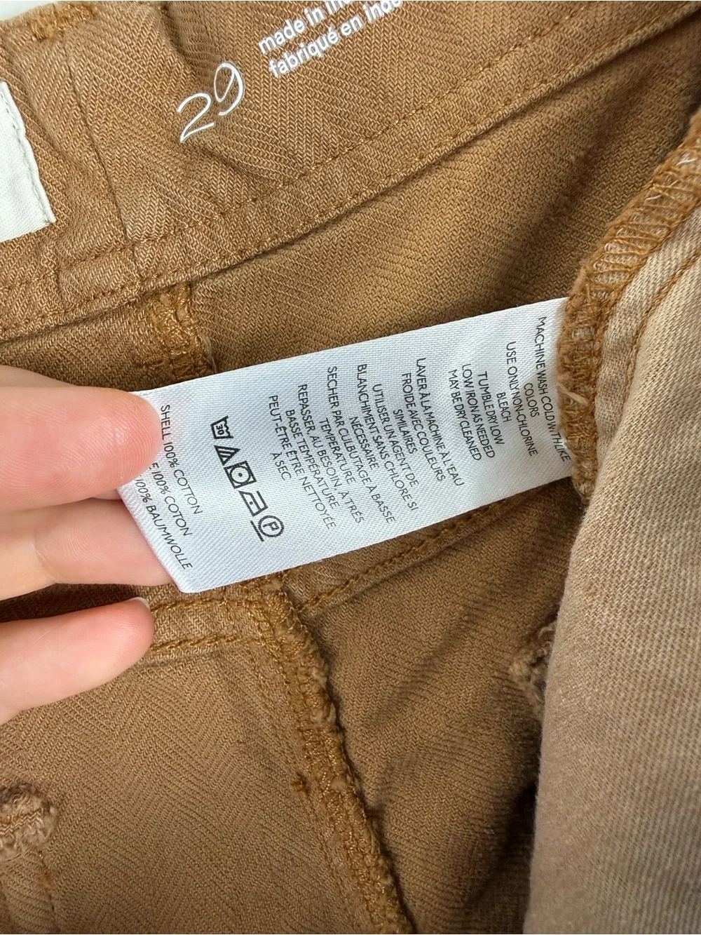 PILCRO Mid-Rise Wide Flare Adi Pants in Cognac - Picture 9 of 9